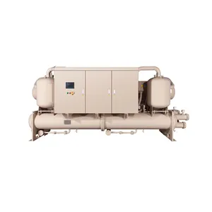 Twin-screw compressor water-cooled screw chiller with flooded type heat exchanger