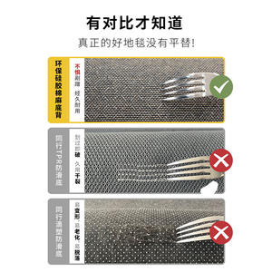 Tapis de porte style sisal, rectangulaire, motif géométrique, fibre de polyester, résistant à la poussière, imperméable, usage domestique, grande taille, personnalisable - Product Image 3