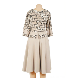 Robe longue décontractée grande taille pour femme, élégante, coupe trapèze, taille cintrée, jupe évasée, col chemise, plissée, style africain - Product Image 3