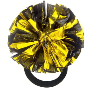 8cm di diametro piccola cravatta per capelli da polso <span class=keywords><strong>Pom</strong></span> pon Cheerleading metallico con elastico - Product Image 2