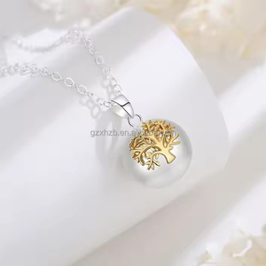 2025 Venta caliente embarazo mujeres bebé joyería regalo moda Árbol de la vida Bola de los deseos collar mexicano colgante para futura mamá - Product Image 2