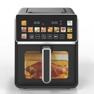 Freidora <span class=keywords><strong>de</strong></span> Aire Digital Inteligente <span class=keywords><strong>de</strong></span> 5 <span class=keywords><strong>Litros</strong></span> con Pantalla Táctil LED y Ventana Visual, 1400W, Diseño Cuadrado para el Hogar - Product Image 1