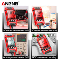 SZ02 Multimeter Digital cerdas, rentang otomatis 9999 hitungan NCV pengukur Universal genggam multifungsi Voltmeter Ammeter