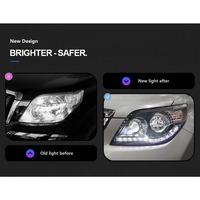 Phares LED DRL de mise à niveau pour Toyota Prado 2010-2013, ensemble de feux avant de voiture au design double projecteur, accessoires de phares automobiles