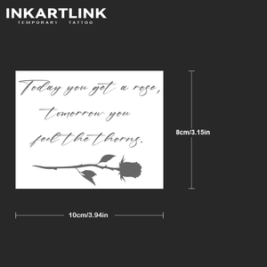Autocollant de <span class=keywords><strong>tatouage</strong></span> semi-permanent à base de plantes avec citation personnalisée sur le thème des roses, imperméable, longue durée (15 jours), pour le <span class=keywords><strong>cou</strong></span> et le dos des femmes - Product Image 4