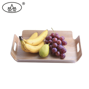 Bán Buôn Cong Gỗ Liễu Óc Chó Ván Ép Khay Tre Phục Vụ Khay Xử Lý Sơn Mài Cho Phòng Tắm Bữa Ăn Tối Tấm Khay Gỗ - Product Image 5