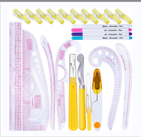 Ensemble de Règles Multi-Fonctionnelles en Plastique Pistolet de Dessin pour Couture, Tailleur et Bricolage
