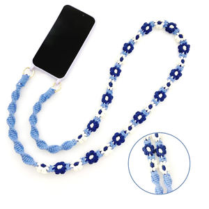 120คล้องกระเป๋ากล้องอเนกประสงค์สายคล้องโทรศัพท์มือถือลายดอกเดซี่ขนาดเล็กแบบถักมือ - Product Image 1