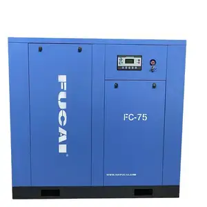 FUCAI inverter kompresor udara sekrup 12bar, inverter cfm 375 profesional Tiongkok 55kw 70hp