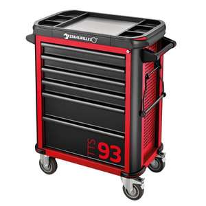 STAHLWILLE - 81200155 Carro de taller con 6 cajones, rojo - EAN 4018754333080 CARROS DE TRABAJO MÓVILES GABINETES CON RODILLOS - Product Image 1