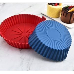 Reusable Heat Resistant BPA-Free Round Silicone <b>Baking</b> Basket Pan Air Fryer <b>Accessories</b> Liners Replacement - Product Image 1