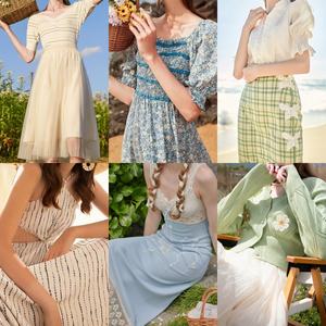 Vestidos de poliéster para mujer al por mayor, modelo QZ-059 de China, ropa en stock con descuento de fábrica, envío rápido, fardos de ropa variada a granel - Product Image 2