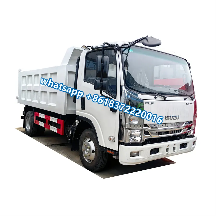 3 ton 5 ton dumper ISUZU KV100 3cbm 6cbm tipper sampah mini dump truck untuk dijual