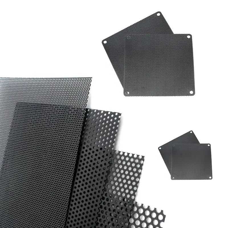 メーカーカスタマイズ黒プラスチックPC防塵ネットPVCコンピュータホスト防塵ネットオーディオスピーカーネット