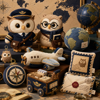 Jouets en peluche promotionnels personnalisés pour les compagnies aériennes, tissu recyclé, commandes en gros, faible MOQ, livraison rapide