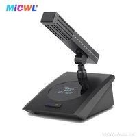 MiCWL A115 Table de bureau carrée Microphones de conférence numériques sans fil Système Président et délégué Option Audio Mic A10M-A115