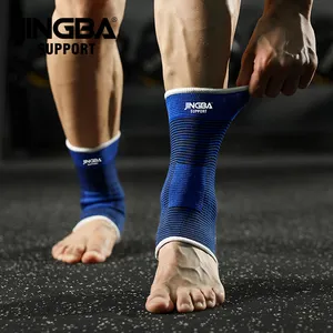 Jinga 1 par de cinta de nylon respirável para tornozelo entorseado, suporte de ginástica esportiva ortopédica, faixa elástica para tornozelo, ideal para uso em academia