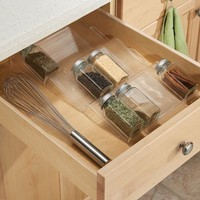 Organisateur de tiroir de cuisine en plastique PET, porte-épices fiable pour bouteilles d'épices, contenants à condiments, cuisine