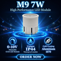 Module LED GU10 dimmable 0-10V, design unique LHWYLED, 7W, downlight GU10, OEM ODM, logo laser personnalisé, certification CE RoHS