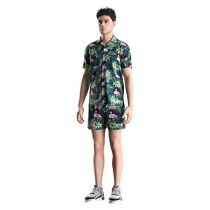 เสื้อเชิ้ตฮาวายลายดอกไม้สำหรับผู้ชายขายดี ชุดเซ็ตแห้งเร็ว ติดกระดุม แขนสั้น สวมใส่ชายหาด ป้องกันรอยยับ ระบายอากาศได้ดี - Product Image 5