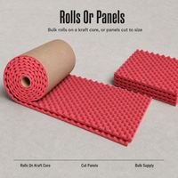 Feuille de mousse insonorisante Premium Echo Control Straight Edge pour les constructeurs d'intérieurs de gymnases et studios