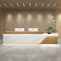 Comptoir de réception moderne pour entreprise, hôpital dentaire, salon de beauté, service de consultation, caisse