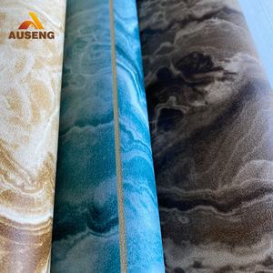 การออกแบบที่เป็นนามธรรมของเหลวไหลผลพีวีซีตกแต่งบ้านผสมพื้นหลังคาราเมลครีมแบบไดนามิกของเหลวพื้นผิวสีน้ำวอลล์เปเปอร์ - Product Image 6