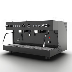 เครื่องชงกาแฟเอสเพรสโซแบบกึ่งอัตโนมัติ 2 หัวชง โครงโลหะ ปั๊มหมุน Fluid-o-tech สำหรับร้านกาแฟ - Product Image 1