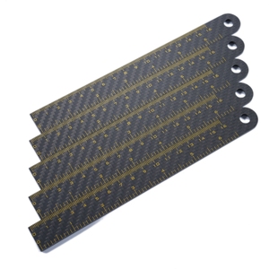 OEM Koolstofvezel liniaal met aangepast logo, lichtgewicht antistatisch zijdedruk schaal voor tekenen, kantoor en school - Product Image 1