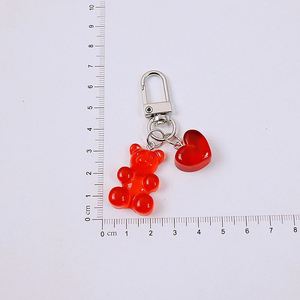 Al por mayor Llavero Colgante de Oso de Resina Color Caramelo, Bonito y Kawaii con Corazón, Joyería - Product Image 3