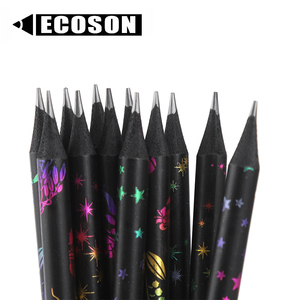De diseño de moda de alta calidad <span class=keywords><strong>al</strong></span> por mayor logotipo negro 7 pulgadas negro, conjunto de lápiz de la hoja de oro lápiz - Product Image 1