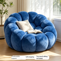 Canapé en velours moderne style Bubble Football, une place, design écologique pour appartements, écoles et salons