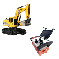 Vente directe usine – Télécommande d'excavatrice 6 canaux 12V/24V étanche avec écran LED, télécommande de grue 433MHz en plastique et métal