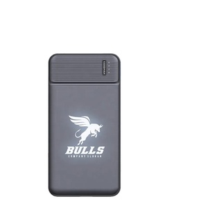 OEM Promotion Gift Wholesale Unique Glowing Luminous LED Custom Logo Charger Powerbank 10000mah Power Bank for Mobile Phone