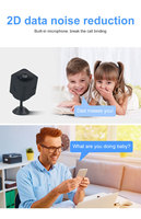 Caméra de sécurité IP WiFi HD 1080p AS02 Home Mini avec vision nocturne, application IWFCam, batterie 500 mAh, communication bidirectionnelle et surveillance intelligente