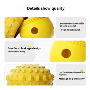 Dispenser cibo divertente-giocattolo in Silicone a forma di dado con Texture di pulizia dentale per l'arricchimento e giocare - Product Image 3