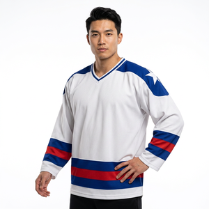เสื้อฮอกกี้น้ำแข็งแบบสั่งทำพิเศษ ปี 2026 |   ชุดกีฬาทีมชายและทีมยูนิเซ็กซ์ พิมพ์ลายดิจิทัล โพลีเอสเตอร์ 100% ระบายอากาศได้ดี - Product Image 1