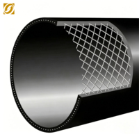 Tuyau en PEHD PE100 renforcé de fil d'acier DN250 PN32, durable et résistant à haute pression, pour la distribution de gaz - Prix usine