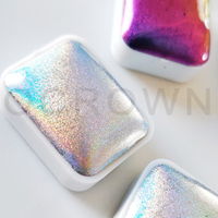 Poudre réfléchissante à effet holographique arc-en-ciel, pigment de peinture à l'aquarelle de qualité cosmétique, 50 ml