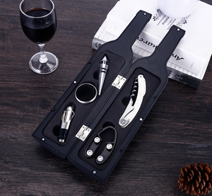 Ensemble d'ouvre-bouteilles en forme de bouteille de vin, grand format, 5 pièces, boîte à outils à vin en acier inoxydable, cadeau d'affaires de luxe, logo personnalisé - Product Image 5