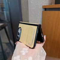 Étui de luxe en cuir à motif crocodile pour iPhone Duo, avec support pliable, miroir et support de maquillage, antichoc