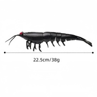 Vente en gros de leurres souples en TPE de 22,5 cm et 38 g, 7 couleurs, imitation crevette robuste, pour la pêche en eau salée et en eau douce
