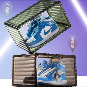 Transparent Sneaker Storage <b>Box</b> Rectangle 37x28x22cm Removable Standing Type <b>Shoe</b> Cabinet For Living Room Bedroom - Product Image 4