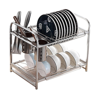Égouttoir à vaisselle multicouche vertical en acier inoxydable 201 de qualité supérieure, non pliable, pour comptoir de cuisine moderne, organisateur de rangement de vaisselle