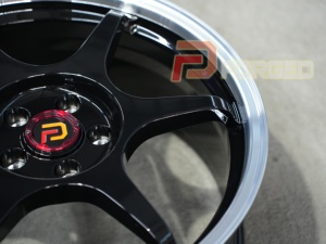 Roues de voiture de tourisme 17 18 19 pouces noir brillant 5x112 5x114.3 jantes en alliage forgé <span class=keywords><strong>pour</strong></span> <span class=keywords><strong>Volkswagen</strong></span> Golf Toyota - Product Image 5