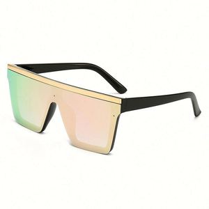 Gafas de Sol con Logotipo Personalizado, Lentes de Espejo, Diseño Vintage con Estampado de Leopardo, Montura Cuadrada Grande para Mujer y Hombre - Product Image 2