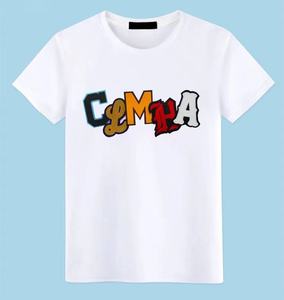 Camiseta de Algodón 100% Pesada, Cuello Redondo, Estilo Holgado, con Parches Bordados, Estampada o Lisa, Talla Grande, Personalizable para Hombre - Product Image 4