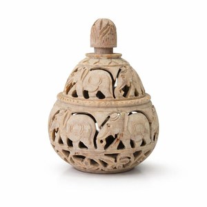 Carved Marble Incense <b>Burner</b> Decorative Piece Handcrafted Hollow Design Home Decoration Elegant Aromatherapy Holder Art Modern - Product Image 1