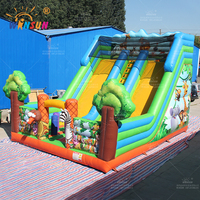 WINSUN Animaux de la jungle gonflables en PVC éducatifs pour parcs de trampolines et centres commerciaux - Utilisation publique en extérieur