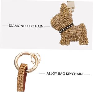 Porte-clés en strass mignon et brillant, ornement à suspendre pour sac à dos, pour les amoureux des chiens, design enfantin, petit cadeau, décoration de porte-clés de voiture - Product Image 2